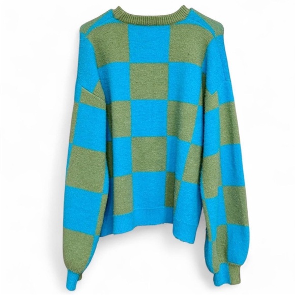 PRINCESS POLLY Alexia Blue and Green
Checkered Women's Sweater {US 4} - Picture 3 of 4